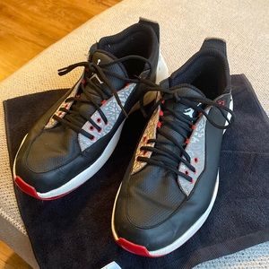Air Jordan ADG Low top Golf Shoes Size 11 Men Black Red and White